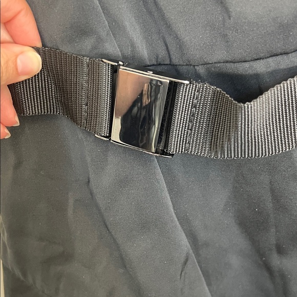 Milly Black Asymmetrical belted Dress, Size 0‎ - Picture 4 of 7